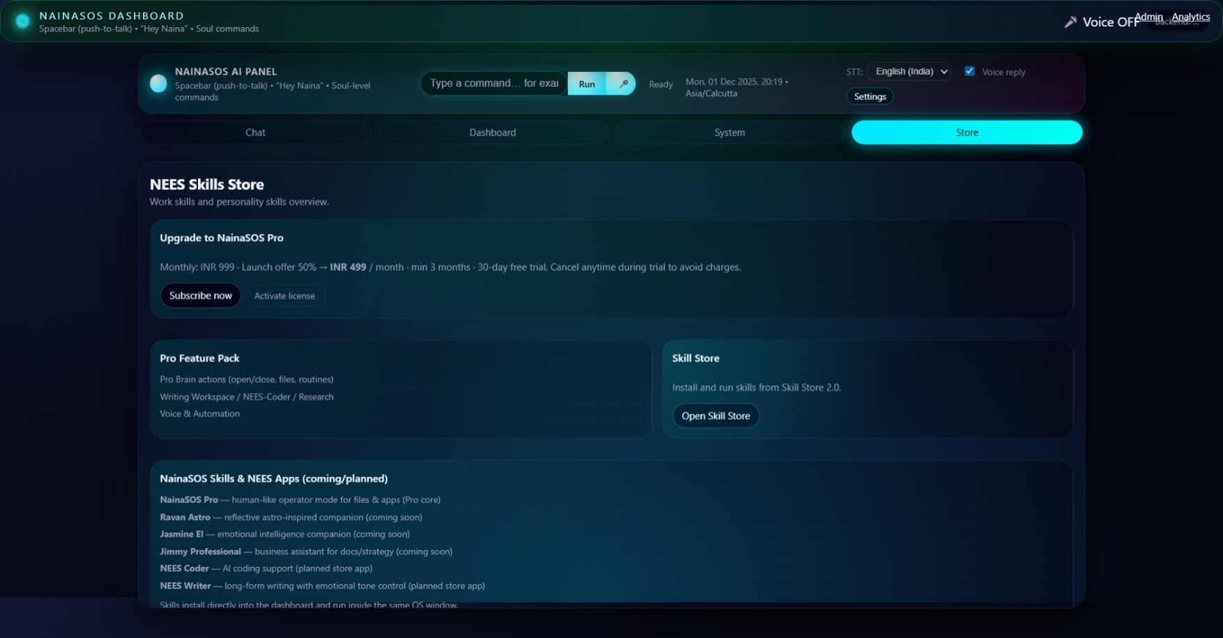 NainaSOS Skill Store